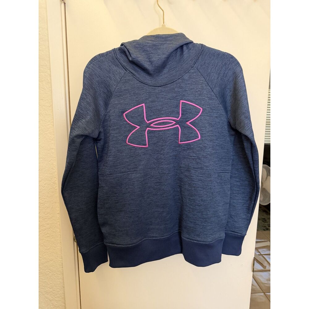 Under Armour hoodie in blue and pink